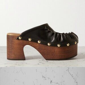 NIB Marni Sabo Ruched Leather Clog
